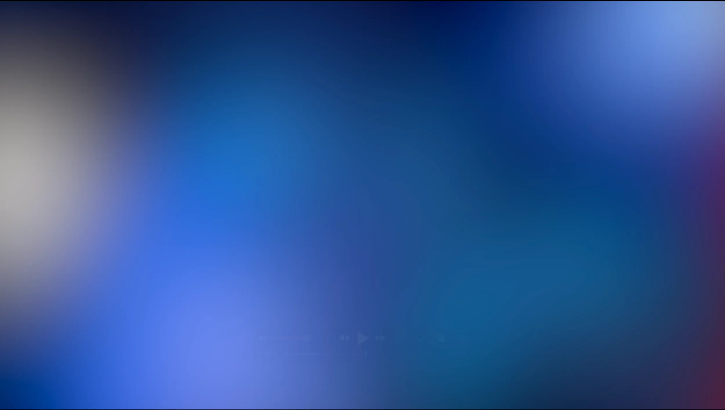 Blurred still of a paused video player showing a dark blue gradient, faint playback controls visible near the bottom.